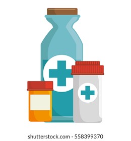 medicine bottle isolated icon