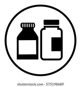 medicine bottle isolated icon