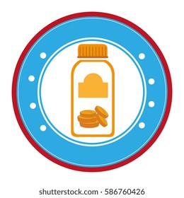 medicine bottle isolated icon