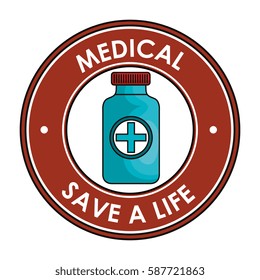 medicine bottle isolated icon