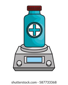 medicine bottle isolated icon