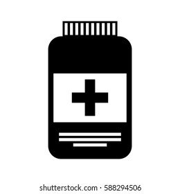 medicine bottle isolated icon