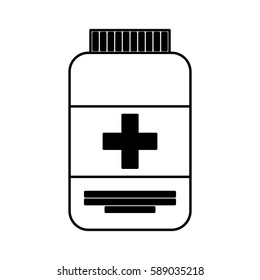 medicine bottle isolated icon