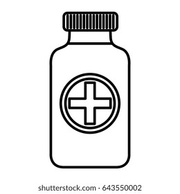 medicine bottle isolated icon