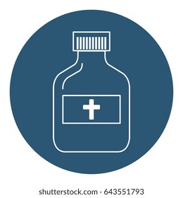 medicine bottle isolated icon