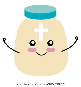 medicine bottle kawaii character