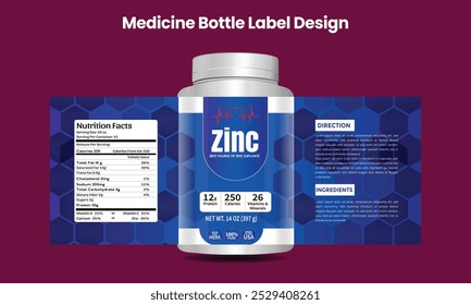 Medicine Bottle Label , Package template design, Label design, mock-up design label template