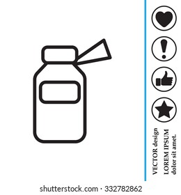 medicine bottle line icon