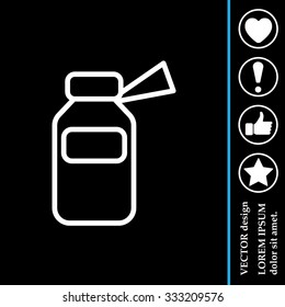 medicine bottle line icon