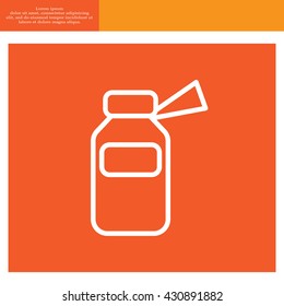 medicine bottle line icon