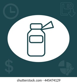 medicine bottle line icon