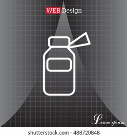 medicine bottle line icon