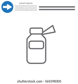 medicine bottle line icon
