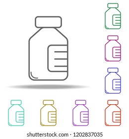 medicine bottle line icon. Elements of Medicine in multi color style icons. Simple icon for websites, web design, mobile app, info graphics