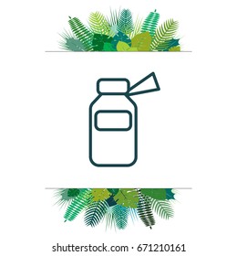 medicine bottle line icon. vector illustration