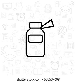 medicine bottle line icon. vector illustration