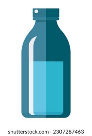 medicine bottle with liquid icon isolated