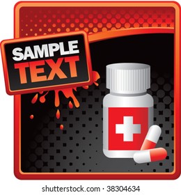 medicine bottle on classy modern style grunge template