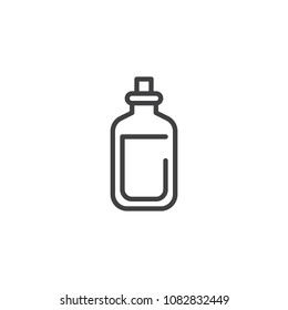 Medicine Bottle outline icon. linear style sign for mobile concept and web design. Extract of medicine simple line vector icon. Symbol, logo illustration. Pixel perfect vector graphics
