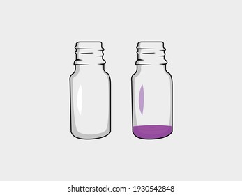 medicine bottle, pill capsule bottle, serum bottle vector illustration, small bottle illustration