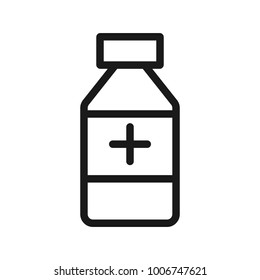 Medicine, bottle, pill icon vector image. Can also be used for healthcare and medical. 