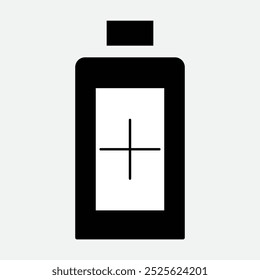 Garrafa de medicamento e pílula ícone vetor. ilustração vetorial.