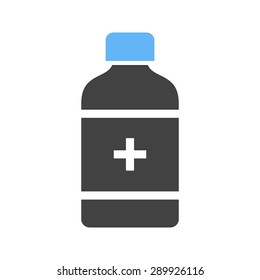 Medicine, bottle, pill icon vector image. Can also be used for healthcare and medical. Suitable for mobile apps, web apps and print media.