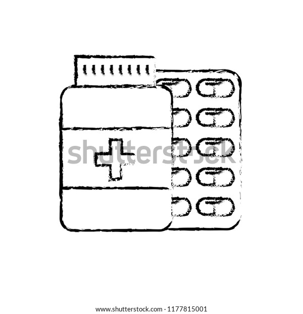 Medicine Bottle Pills Packaging Capsule Pharmacy Stock Vector (Royalty