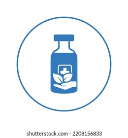 Medicine bottle remedy syrup icon | Circle version icon |