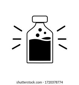 Medicine Bottle Shining Vector Icon Template