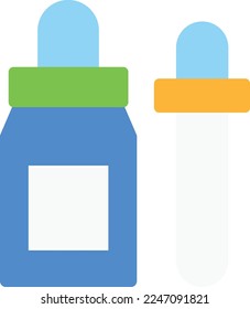 medicine bottle vector flat illustration