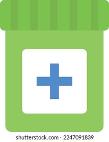 ilustración plana vectorial del frasco de medicina