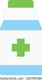 medicine bottle vector flat illustration