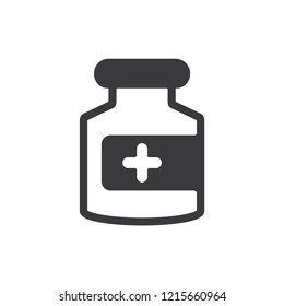 Medicine bottle vector icon