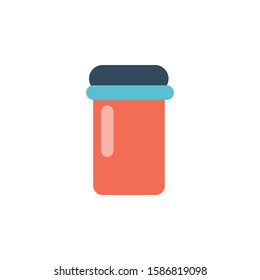 Medicine bottle of vector icon.