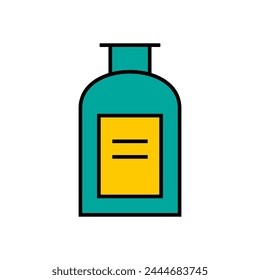 Medicine in bottle vector icon