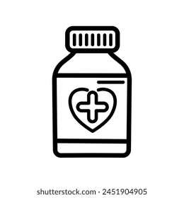 Medicine, medicine bottle, medicine - vector icon	