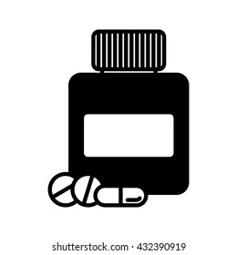 medicine bottle vector icon icon