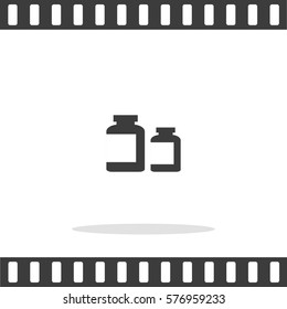 Medicine Bottle Vector Icon.