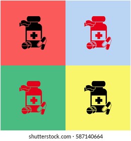 Medicine bottle vector  icon.