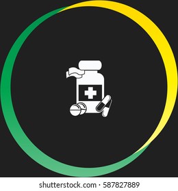 Medicine bottle vector  icon
