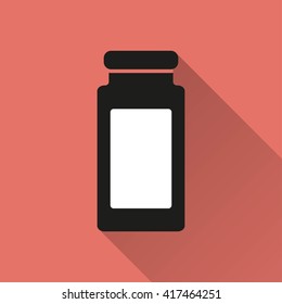 Medicine bottle    vector icon. Illustration isolated for graphic and web design.