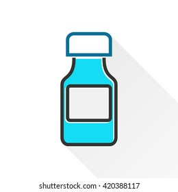 Medicine bottle    vector icon. Illustration isolated for graphic and web design.