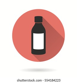 Medicine bottle vector icon. Illustration isolated for graphic and web design.
