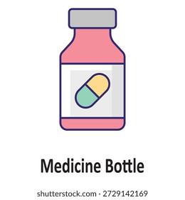 Icono del Vector de la botella de la medicina que puede modificar o editar fácilmente

