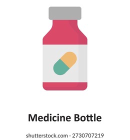 Icono del Vector de la botella de la medicina que puede modificar o editar fácilmente

