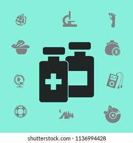 Medicine bottle vector illustration
