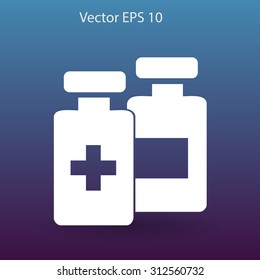 Medicine bottle vector illustration