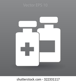 Medicine bottle vector illustration