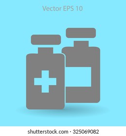 Medicine bottle vector illustration